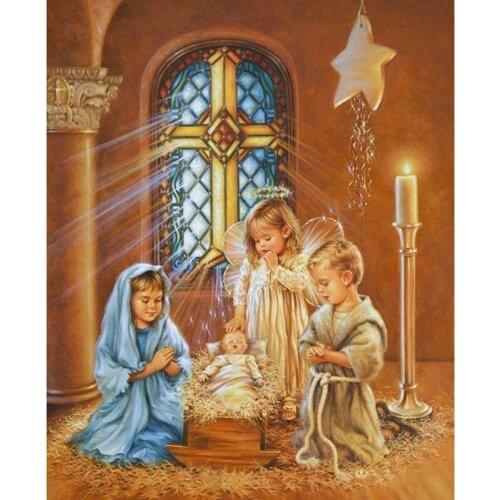 Angel Girl 5D diy Diamond Painting Wall Stickers Full Diamond Mosaic Cross Stitch Diamond Embroidery Religion
