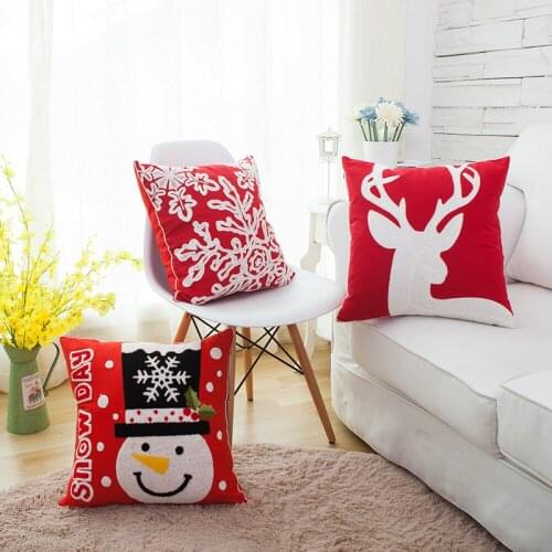 2021Christmas Decorative Cushion Cover 45x45 Pillow Covers Decorative Throw PillowCase For Safa Home Decor Christmas Decoration