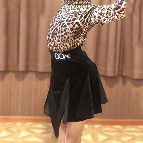 Latin Dance Clothes Kids Dresses For Girls Leopard Tops Fringed Skirt Practice Wear Samba Rumba Cha Cha Dancing Costume BL4853