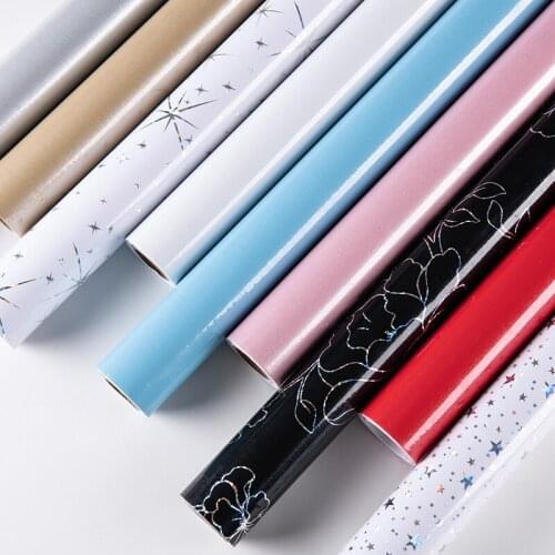 Solid Color Laser DIY Decorative Film Self Adhesive Wall Paper Furniture Renovation Sticker Kitchen Cabinet Waterproof Wallpaper