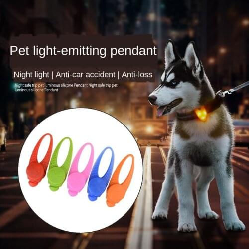 2PCS LED Dog Collar Glowing Pendant Night Safety Pet Leads Necklace Luminous Collars for Dogs Glow In The Dark Collar Leash