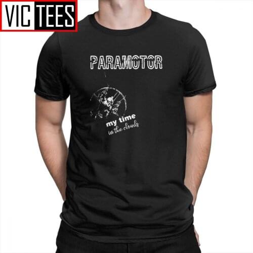 Paramotoring and Paraglider Men T Shirts Pure Cotton Print Short-Sleeved Tees T-Shirts Original Mens