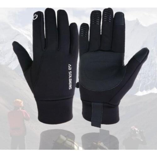 Cycling Gloves Men and Women Winter Windproof, Warm, Waterproof, Sports and Velvet Mountaineering Ski Touch Screen Gloves