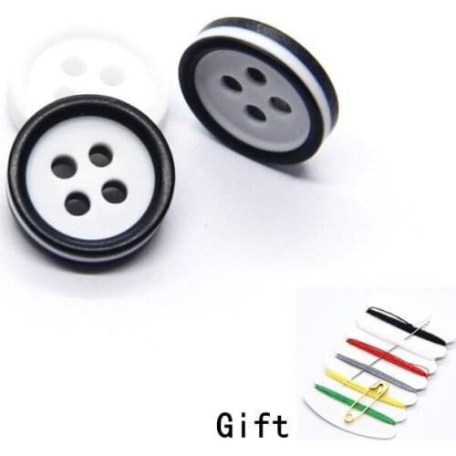 9/10/11mm Small White Black Shirt Buttons For Clothing Kids Knit Coat Decorative Buttons Handmade DIY Accessories Wholesale