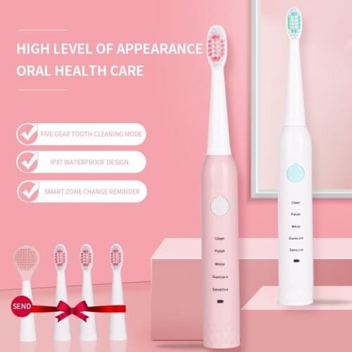Powerful Ultrasonic Sonic Electric Toothbrush USB Charge Rechargeable Tooth Brushes Washable Electronic Whitening Teeth Brush