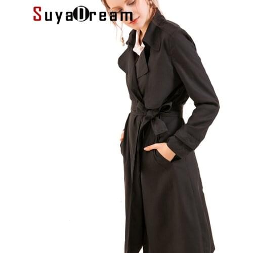 Женские длинные плащи SuyaDream China At AliExpress