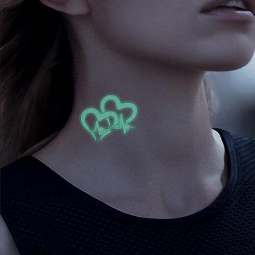 Waterproof Music Symbols Luminous Fake Tattoo Fashion Jewelry for Music Festival The Body Art Party Tattoo Stickers