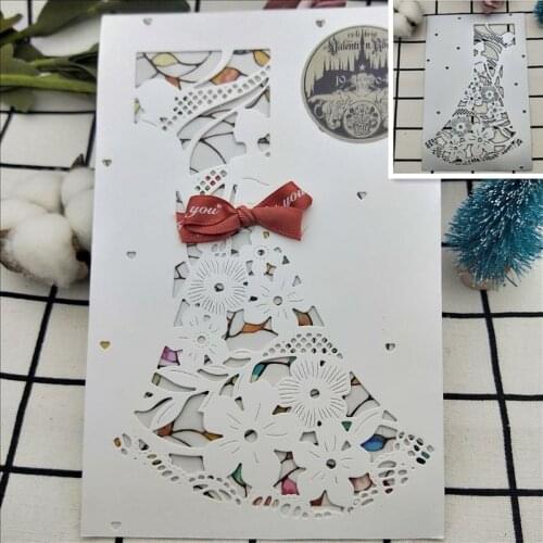 Hollow out cover card Metal Cutting Dies Scrapbooking For wedding Card Making DIY Embossing Cuts New Craft Pattern