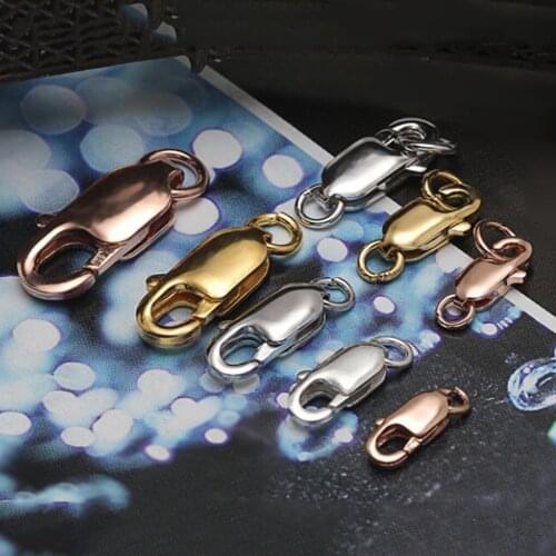 1pc Retro 925 Sterling Silver Lobster Claw Clasp DIY Necklace Jewelry Finding Accessories