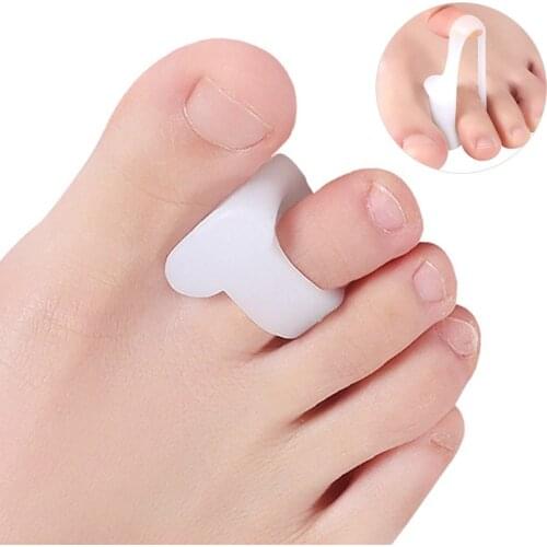 1 pair Soft Elastic Toe Separator Bone Correcting Toe Straightener Portable Foot Relaxing Tool