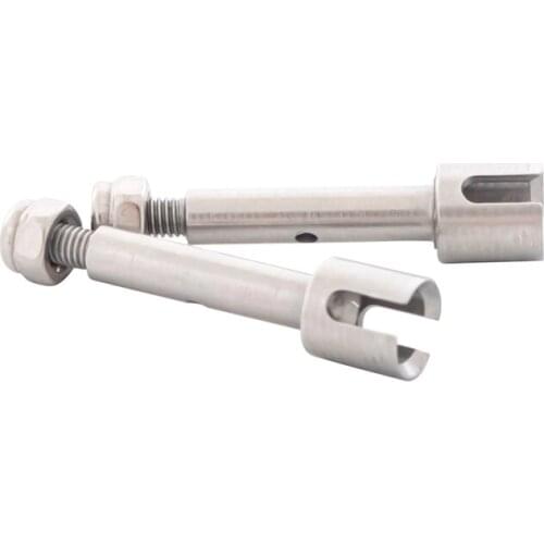 2Pcs Stainless Steel Metal Rear Axle Cup Wheel Axle Cup for Losi 1/18 Mini-T 2.0 2WD Stadium RC Truck Car Upgrade Parts