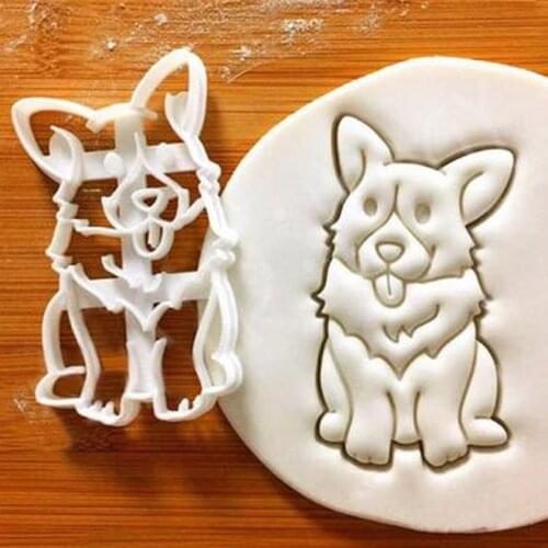 3 type 3 pieces/set 3D three-dimensional DIY tool of cute corgi dog-shaped biscuit mold mold kitchenware baking tools