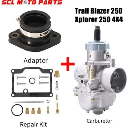 ALconstar-Racing 32mm Carburetor For Polaris Trail Blazer 250 Xplorer 250 1990-2006 32mm 4 Stroke with Adapter Repair Kit Set