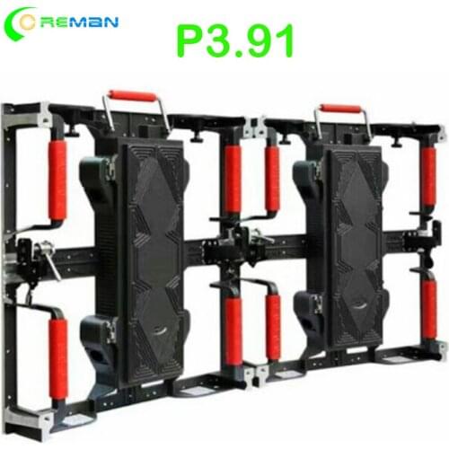 Ali express letrero led programable curve P3.91 external led panel 500x500 500x1000 empty cabinet tile board