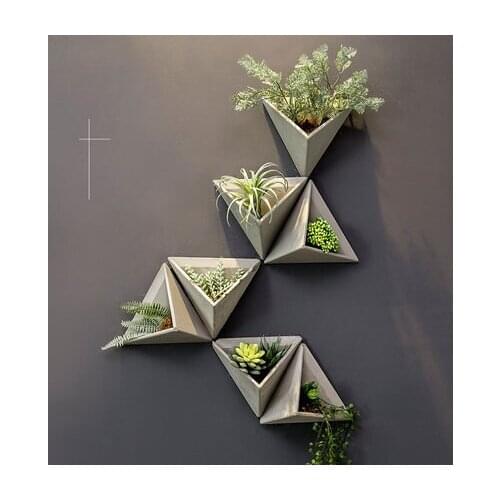 American Creative Wall Hanging Plant Bar Restaurant Decoration Coffee Shop Cement Hang Flower Pot
