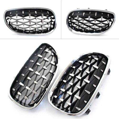 Car Front Grille Grill Diamond Metero Style For BMW 5 Series E60 2004 2005 2006 2007 2008 2009 ABS Plastic