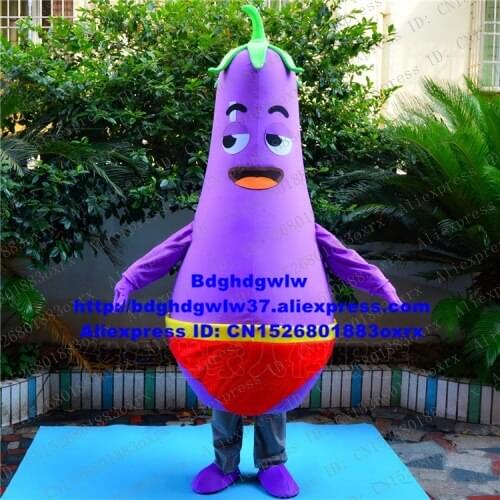 Eggplant Aubergine Brinjaul Mascot Costume Adult Cartoon Character Outfit Manners Ceremony New Product Introduction zx2044