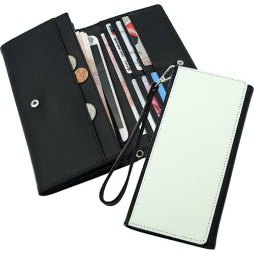 Free shipping 4pcs/lot Blank Sublimation Leather Wallet Purse Handbag for Hot transfer Printing Blank consumables DIY