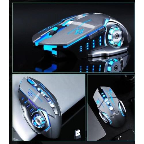 Wireless mouse gaming mouse four-speed 1600 dpi ergonomic 6-button RGB silent gaming mouse LED backlight gaming dedicated