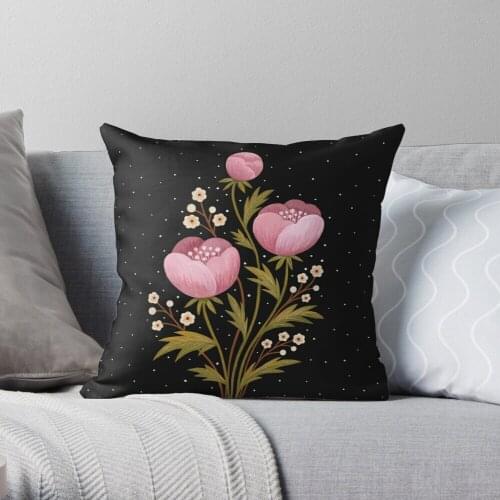 Blooms in the dark Throw Pillow Cushion Cover Polyester throw pillows case on sofa home living room car seat decor 45x45cm