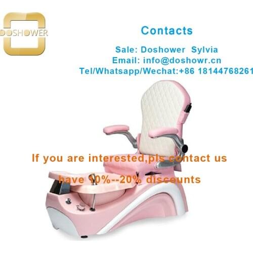 Kid friendly nail polish with wood nail table for spa pedicure chair for kids hot pink