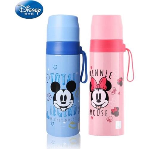 Disney 470 ML Mickey Minnie princess classic bullet with rope portable mug cute cartoon safe 304 stainless steel cup