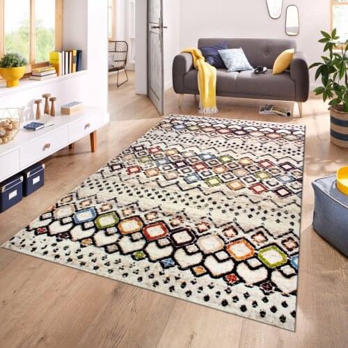 Retro bohemian style digital print cotton chenille carpet rugs very beige living room/bedroom/dining room/working/kitchen