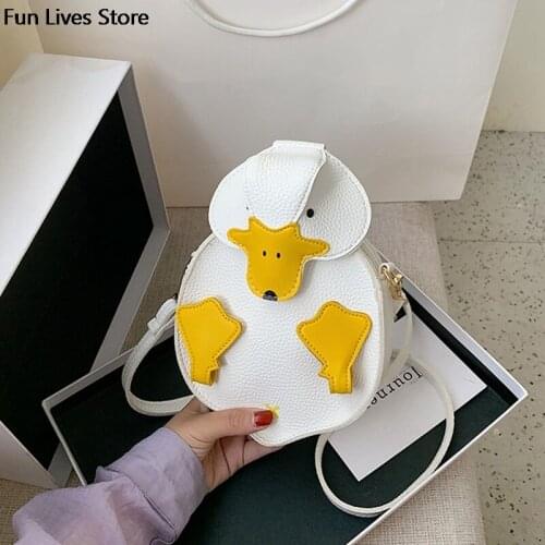 Lovely Duck Handbag Purse Women Leather Shoulder Bag Fashion Cute Crossbody Bags Cartoon Flap Lady Phone Money Storage Wallets