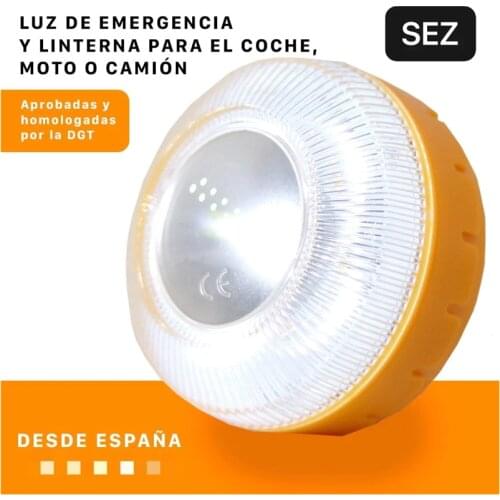 Sez-light/emergency lights, for car, motorcycle, Imantada and approved by DGT, Help-Flash, emergency light and flashlight