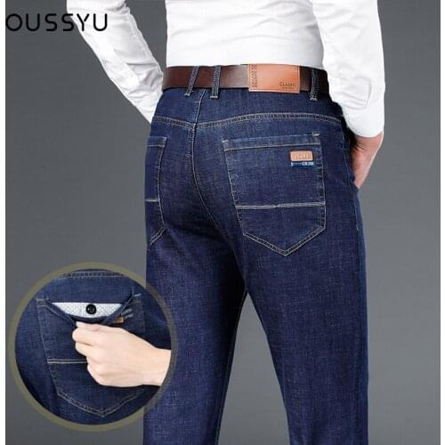 OUSSYU Mens Autumn Jeans