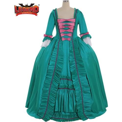 Marie Antoinette Gown Dress Rococo 18th Century rococo gown green dress custom made