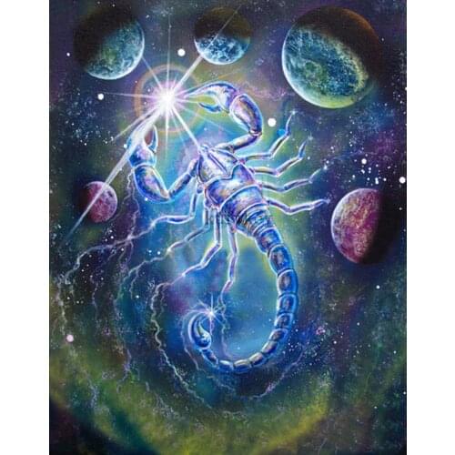 Full Square Round crystal Craft diamond painting Cross Stitch Mosaic pictures by number scorpion Diamond EmbroideryZP-2185