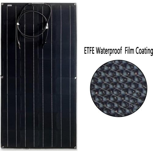 Portable ETFE Flexible Solar Panel 100W, ETFE Waterproof Film Coating 32pcs 125mm*125mm Solar Cell For 18V Battery Charge