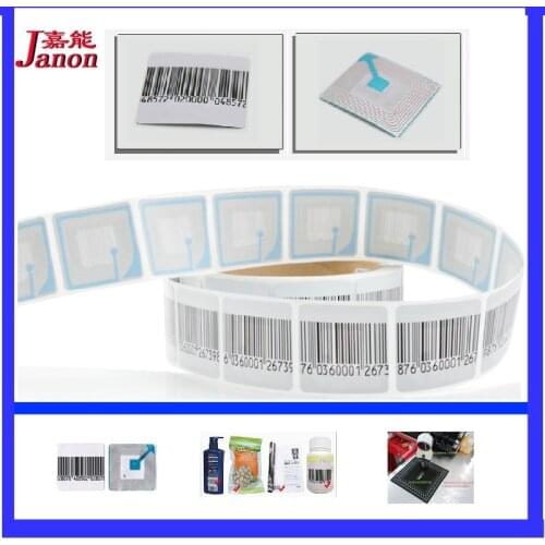 RF 8.2Mhz EAS soft label 4cmX4cm 1000pcs, anti theft security barcode label, supermarket anti theft security alarm label