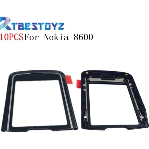 RTBESTOYZ 10PCS/Lot New LCD Front Glass Screen Outer Lens With Frame For Nokia 8600 Luna