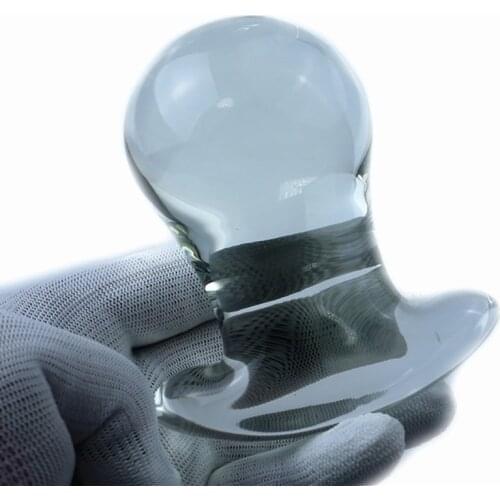 Crystal 60mm Big Glass Anal Plug Anal Expander Butt Plugs Huge Anal Ball Glass Dildo Vagina Dilator Sex Toys For Couples