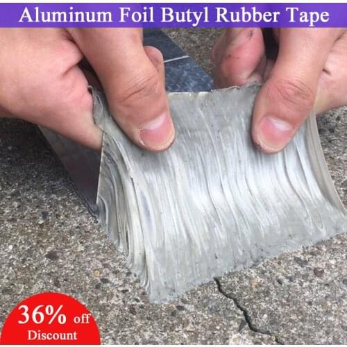Aluminum Foil Butyl Rubber Tape Self Adhesive Waterproof UV Resistant Tapes for Wall Window Roof Pipe Floor Marine Repair