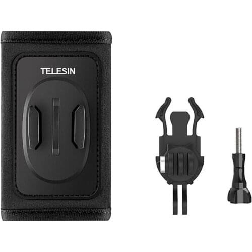 TELESIN GP-BPM-005 360 Degree Rotate Quick Release Buckle Base Mount Adjustable Double J-Hook For Gopro Osmo Action