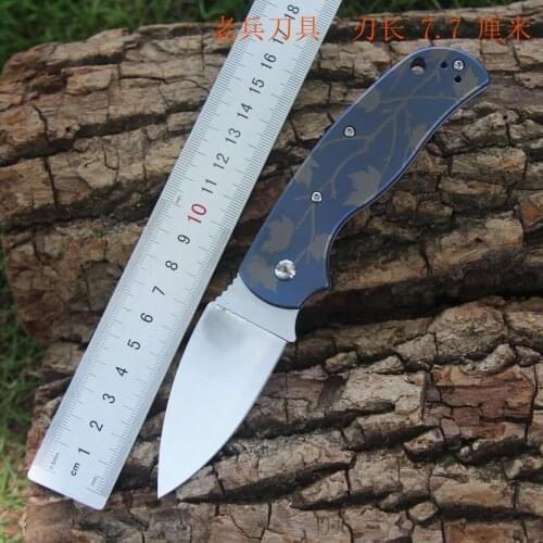 2021 New Arrival folding knife M390 Blade Titanium alloy Handle pocket camping self-defense walking hunting tool