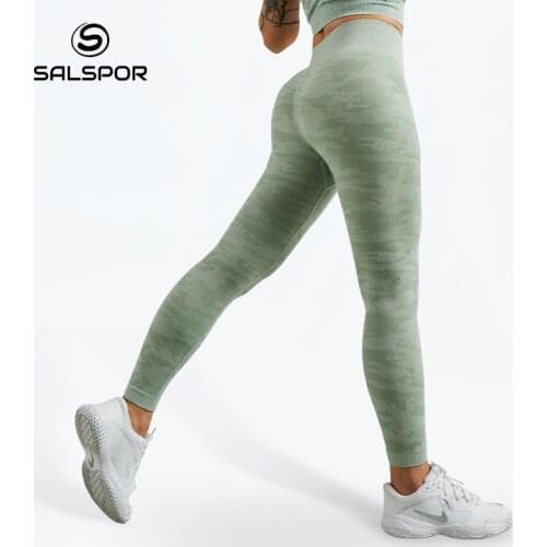 SALSPOR Gym High Waist Camouflage Leggings Womens Fitness Sexy Push Up Workout Legging Sports Leggins Casual Female Tights