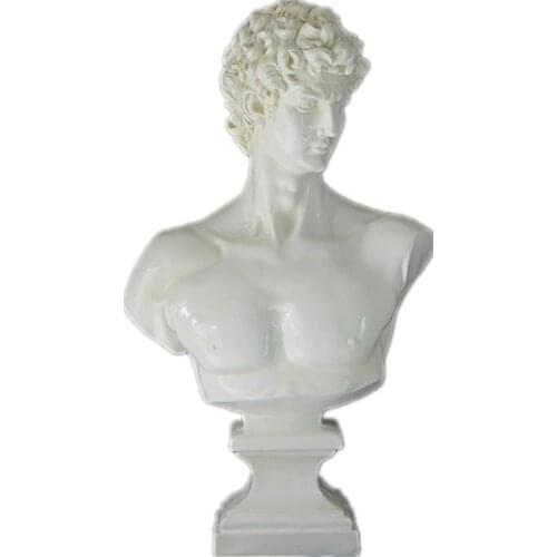 58CM DAVID BUST ART SCULPTURE MICHELANGELO BUONARROTI STATUE FRP ART&CRAFT HOME DECORATION ACCESSORIES FOR LIVING ROOM R2138