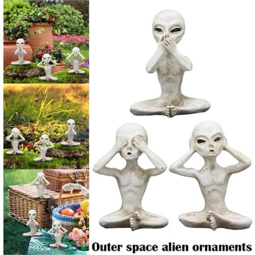 Outer Space Alien Statue, Baby Frame Statue, Home Interior And Outdoor Figurines Garden Ornaments Miniatures L*5