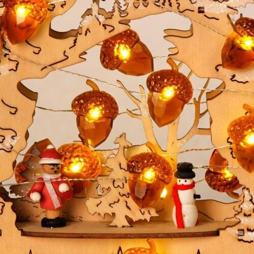 Led String Lights Acorn Shape Mini Battery Powered Lights For Bedroom Christmas Parties Wedding Centerpiece Decoration