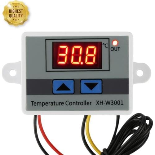 Thermostat Controller 220V 10A Digital LED Switch Temperature Controller W/Probe Smart Temperature Control System Control Switch