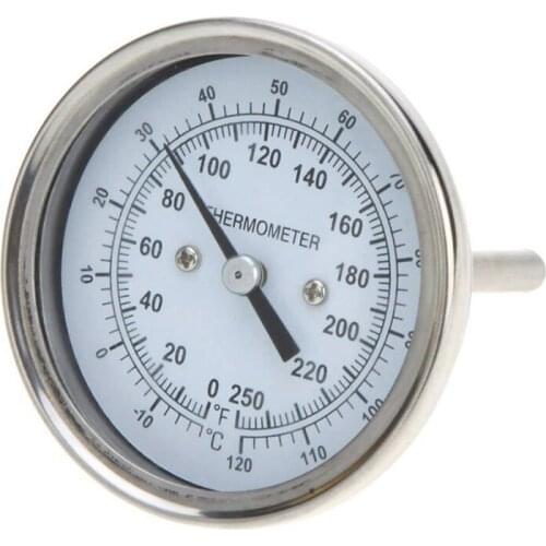 Ts-Bx40 Thermometer Dual Gage Cooking Tools Analog Bakeware Oven F/C Stainless Steel Bbq Smoker Pit Grill Thermometer Temp Gauge