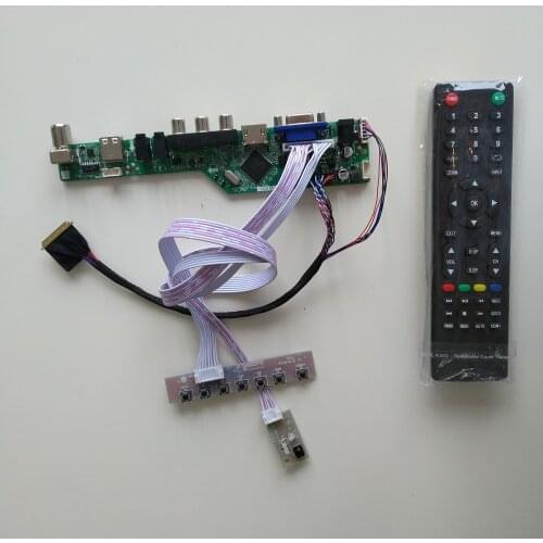 TV HDMI AUDIO USB VGA AV LCD LED Controller Board display kit For 13.3" LTN133AT17-305 1366*768 panel card