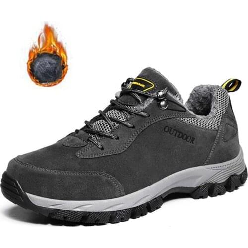 Outdoor non-slip men hiking shoes waterproof breathable men sneakers Winter warm Comfortable men casual sports shoes Size 39-49