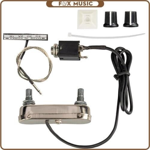 Violin Pickup Set Under The Saddle Pickup Preamp Tone & Volume Knob Endpin Jack Set For DIY Violin Use