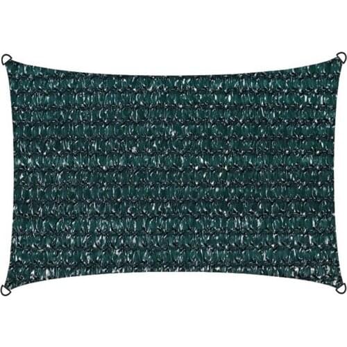 Thicken Dark Green HDPE Rectangle Shade Sails Garden Terrace Awning Swimming Pool Sun Shade Net Camping Sun Shade Net