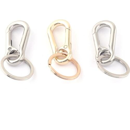 Gold Metal Carabiner Clip Keyring Keychain Holder Purse Harnesses Organizer for Car/Key Finder Hook Hardware Dog ID Tag Holder